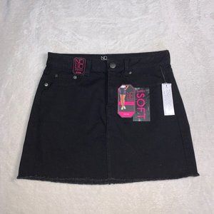 Short Black Denim Skirt